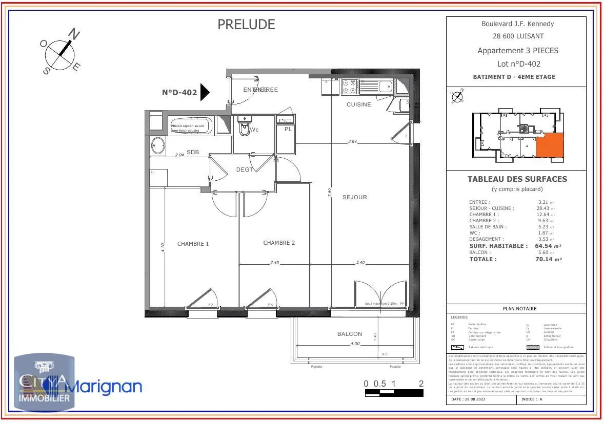 Photo 1 Appartement 3 pièces 64.54m²