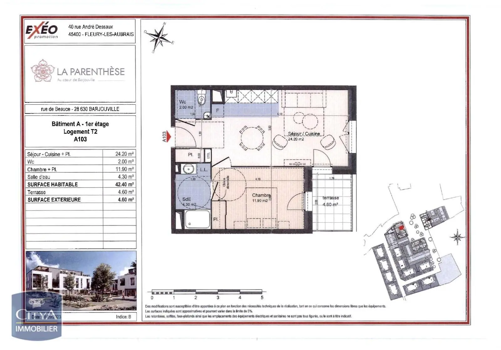 Photo 1 Appartement 2 pièces 42.4m²