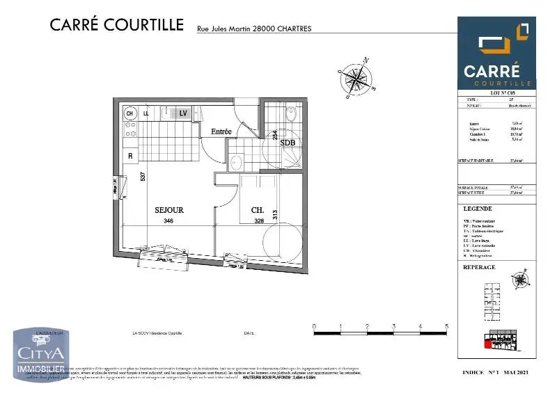 Photo 6 Appartement 2 pièces 37.64m²