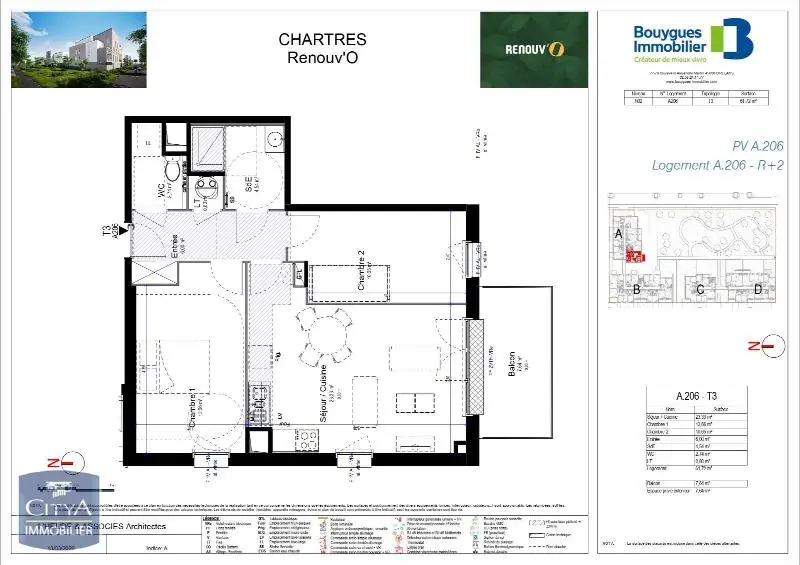 Photo 9 Appartement 3 pièces 61.72m²