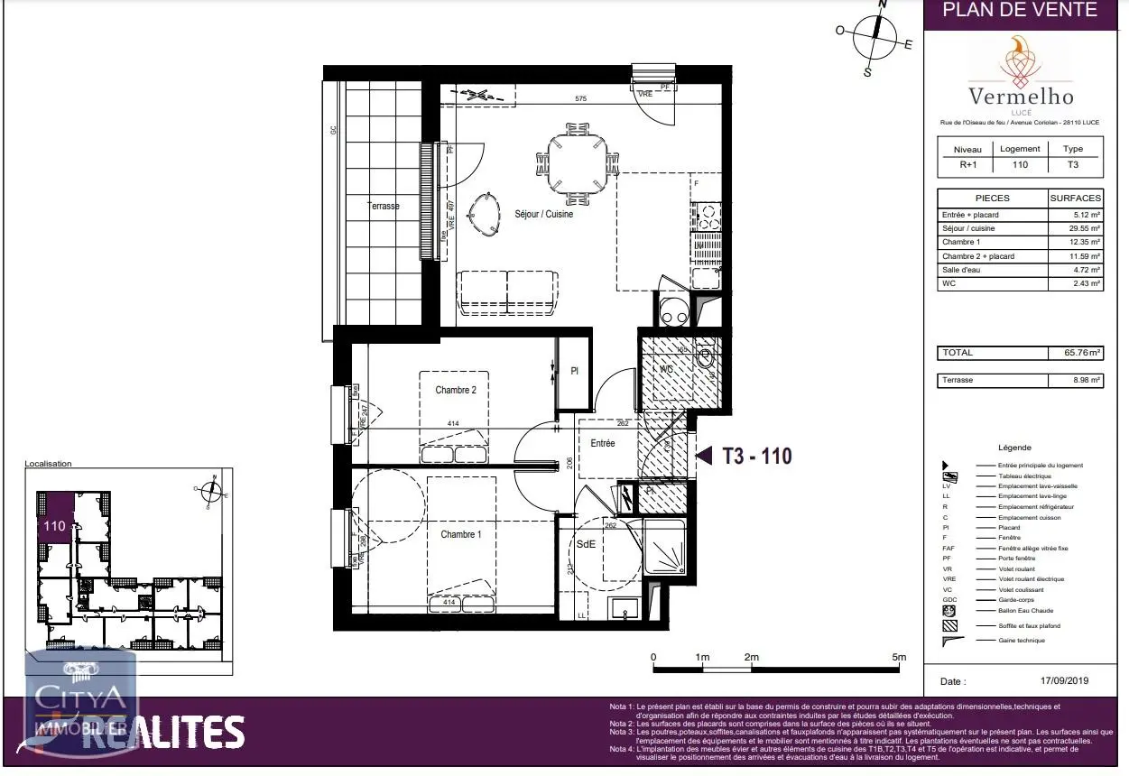 Photo 15 Appartement 3 pièces 65.76m²