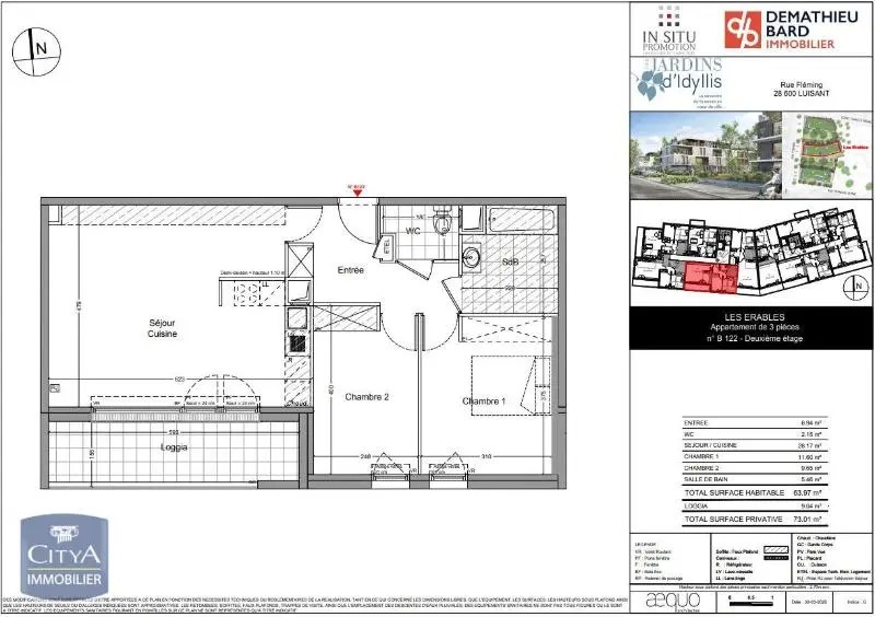 Photo 9 Appartement 3 pièces 63.97m²