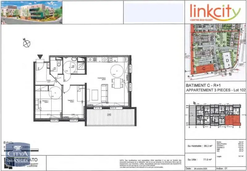 Photo 2 Appartement 3 pièces 66.3m²