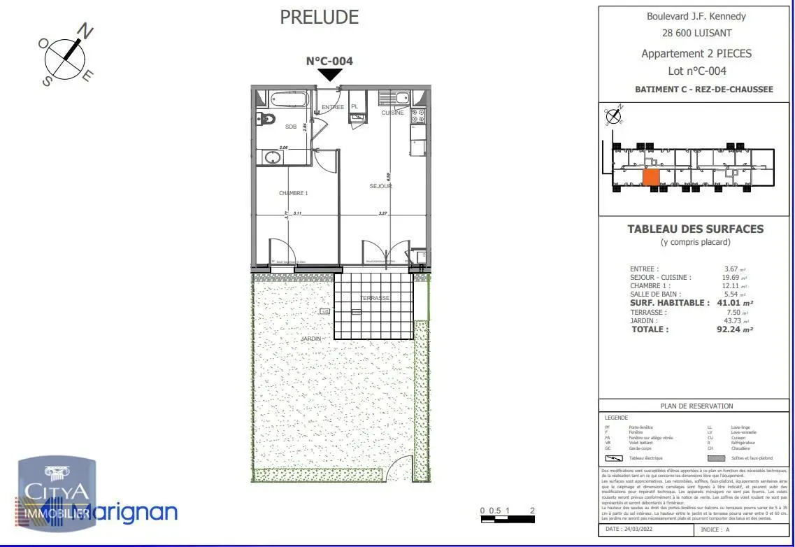 Photo 1 Appartement 2 pièces 41.01m²