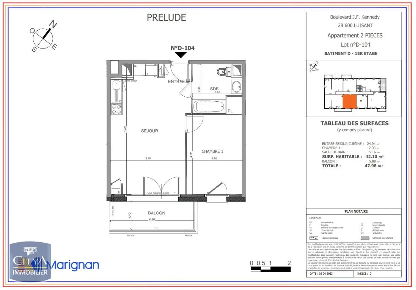 Photo 2 Appartement 2 pièces 42.1m²