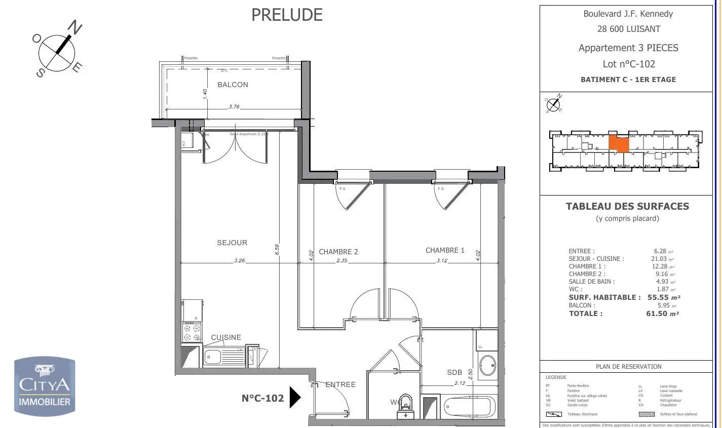 Photo 7 Appartement 3 pièces 55.55m²