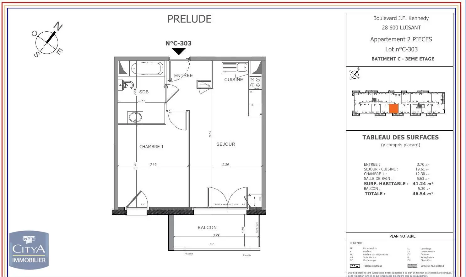 Photo 2 Appartement 2 pièces 41.24m²