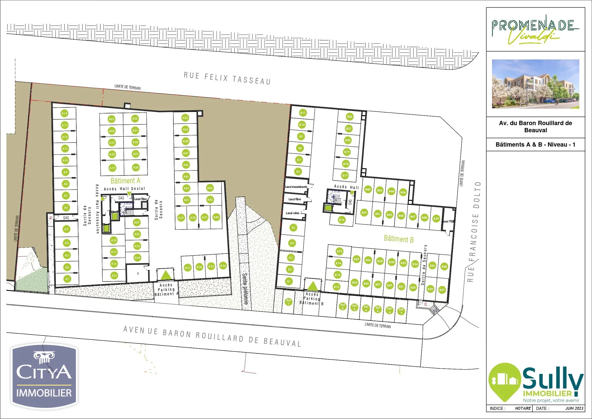 Photo 2 Appartement 3 pièces 56.67m²