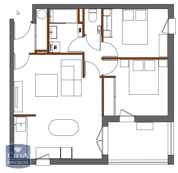 Photo 5 Appartement 3 pièces 53.44m²