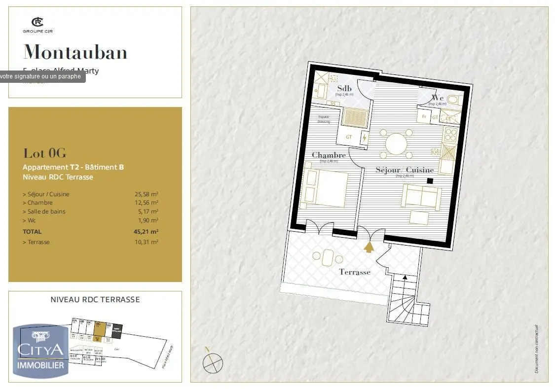 Photo 1 Appartement 2 pièces 45.21m²