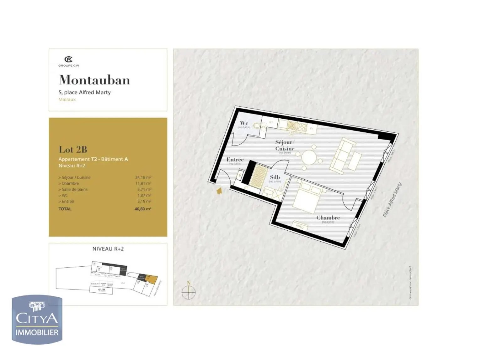 Photo 2 Appartement 2 pièces 46.8m²