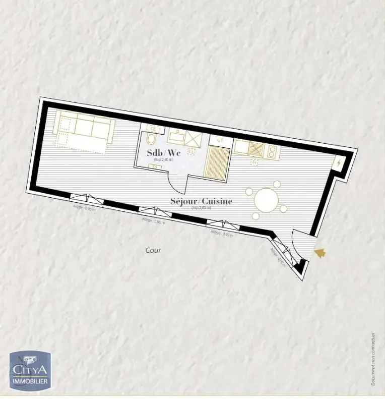 Photo 2 Appartement 1 pièce 34.02m²