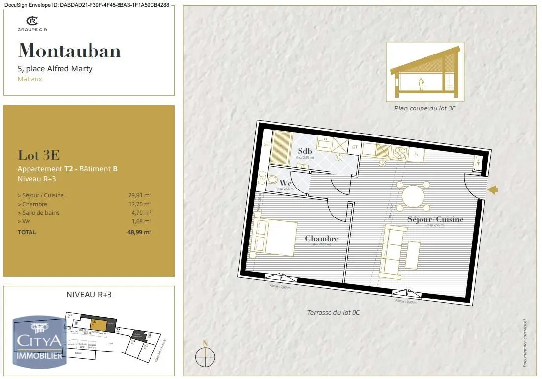 Photo 1 Appartement 2 pièces 48.99m²