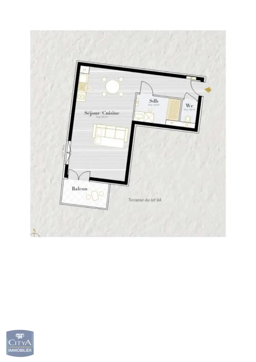 Photo 2 Appartement 1 pièce 35.75m²