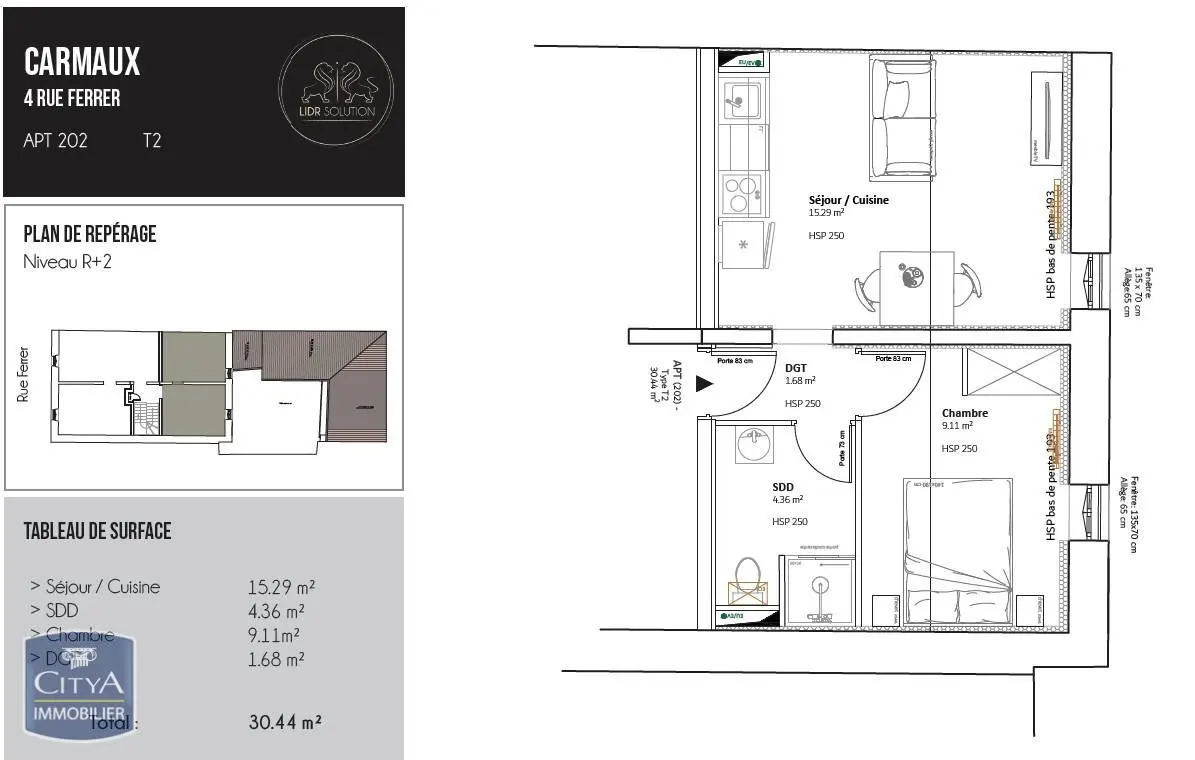 Photo 1 Appartement 2 pièces 30.44m²
