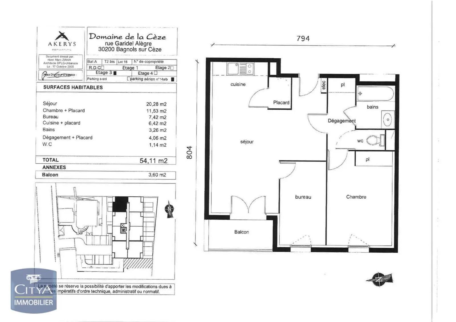 Photo 2 Appartement 3 pièces 54.11m²