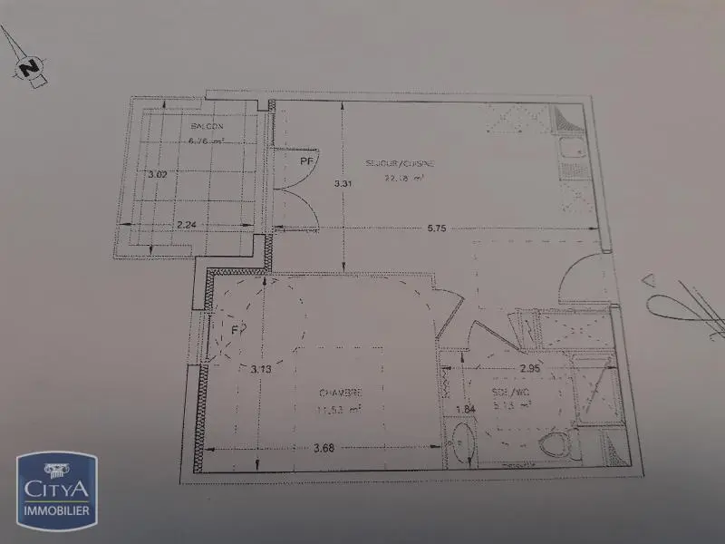 Photo 2 Appartement 2 pièces 38.84m²