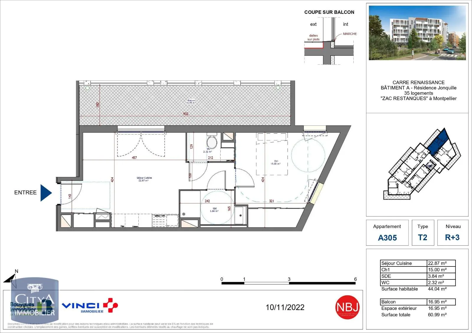 Photo 1 Appartement 2 pièces 44.04m²