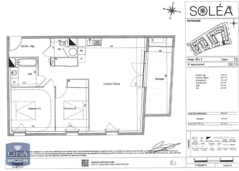 Photo 2 Appartement 3 pièces 70.4m²