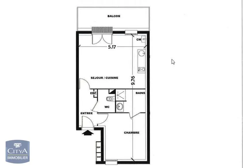 Photo 2 Appartement 2 pièces 43.88m²