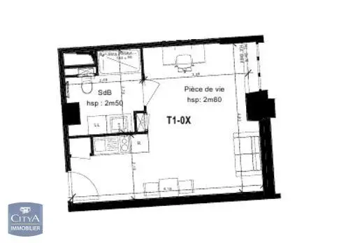 Photo 1 Appartement 1 pièce 28.16m²