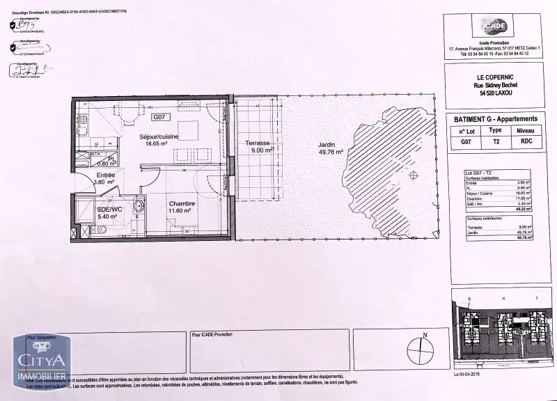 Photo 2 Appartement 2 pièces 40.25m²