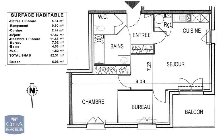 A louer T2bis secteur SAINT DIZIER