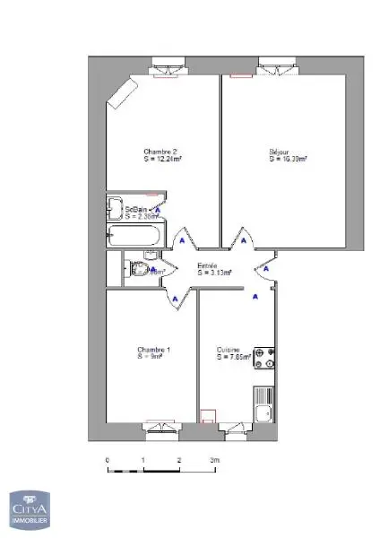 Photo 7 Appartement 3 pièces 51.98m²