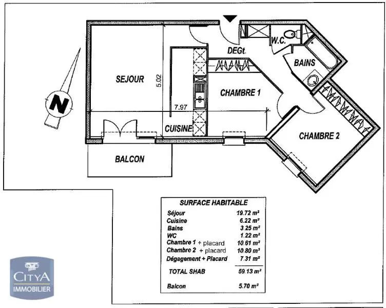 Photo 9 Appartement 3 pièces 59.13m²
