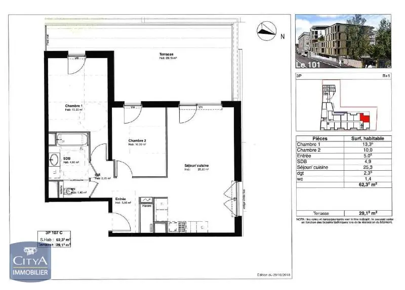 Photo 4 Appartement 3 pièces 62.35m²