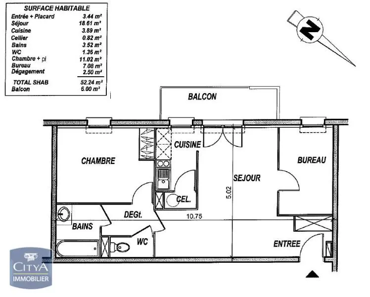 Photo 1 Appartement 2 pièces 51m²