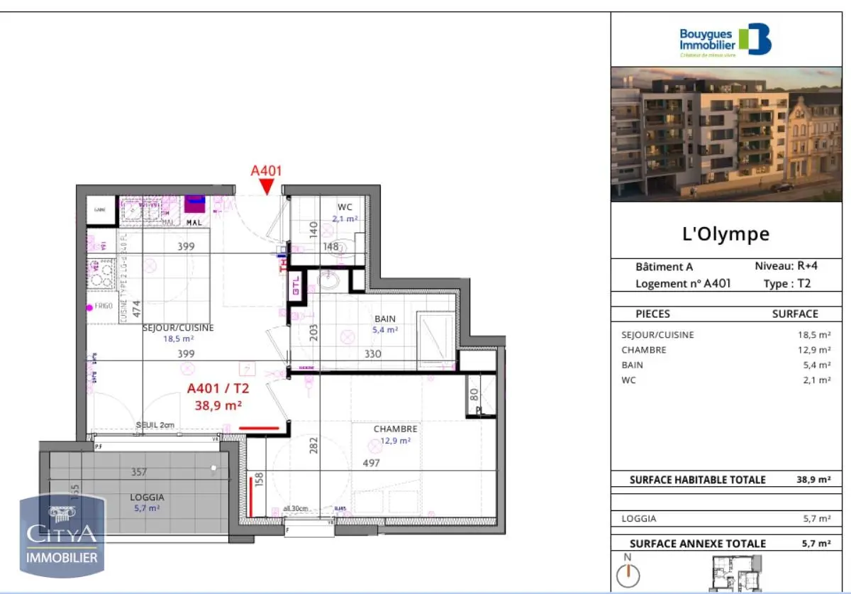 Photo 12 Appartement 2 pièces 38.9m²