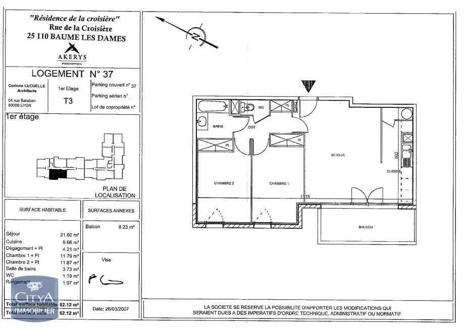 Photo 11 Appartement 3 pièces 62.12m²