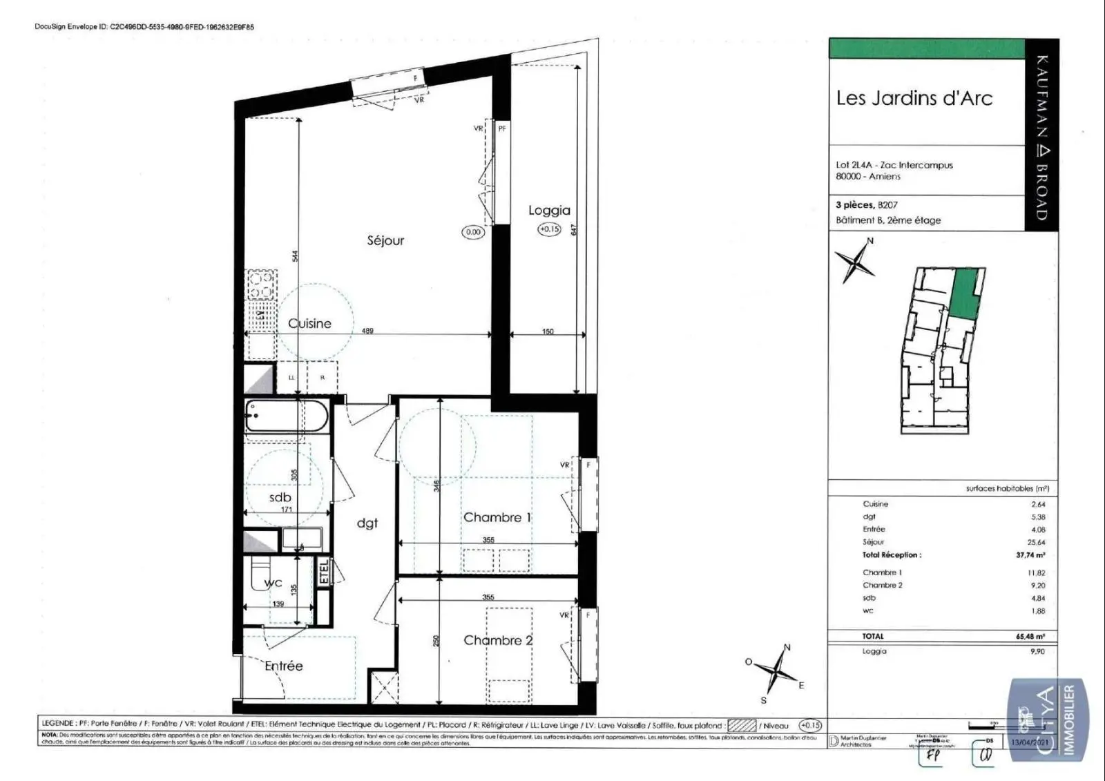 Photo 4 Appartement 3 pièces 65.48m²