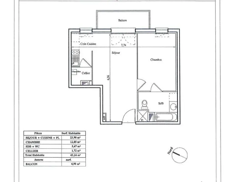 Photo 6 Appartement 2 pièces 43.14m²