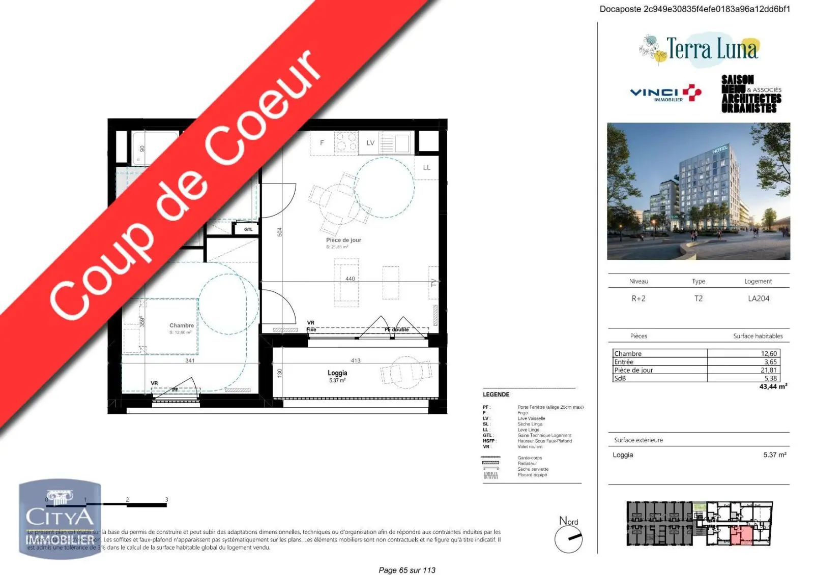 Photo 1 Appartement 2 pièces 43.44m²