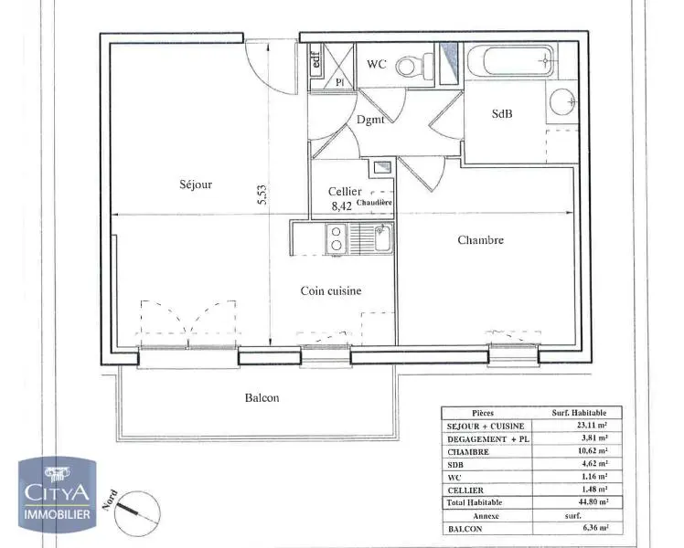 Photo 6 Appartement 2 pièces 44.8m²