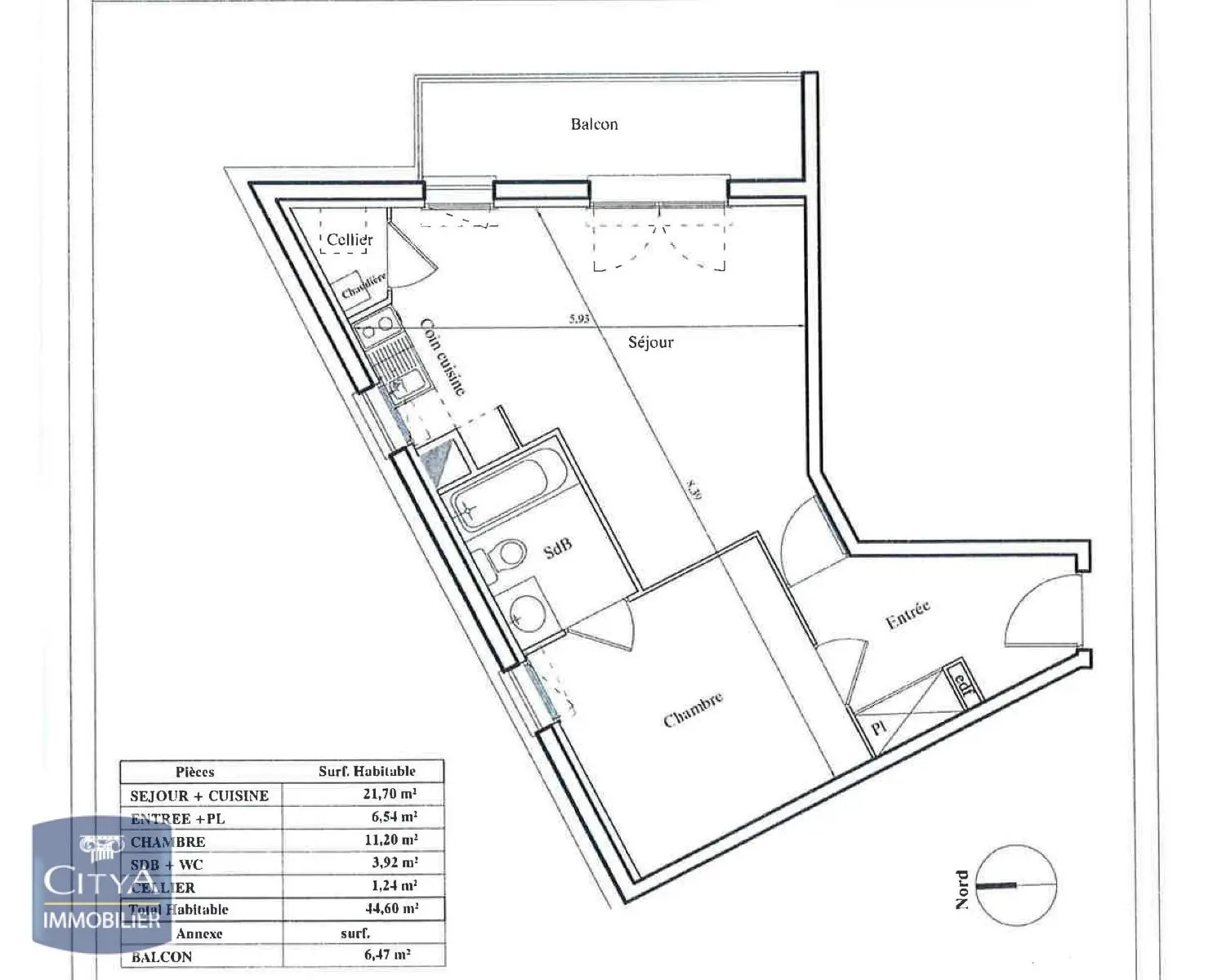 Photo 3 Appartement 2 pièces 44.6m²