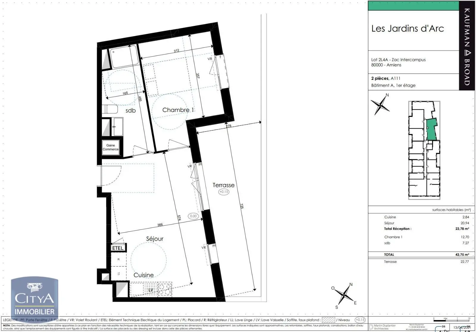 Photo 2 Appartement 2 pièces 43.75m²