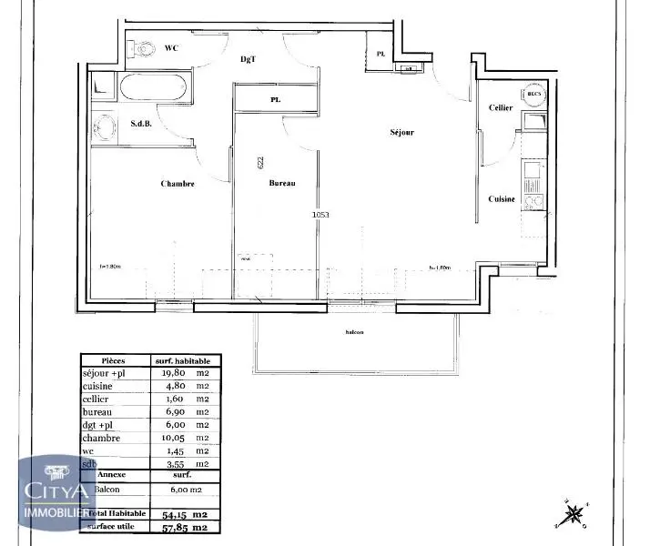 Photo 6 Appartement 2 pièces 54.15m²