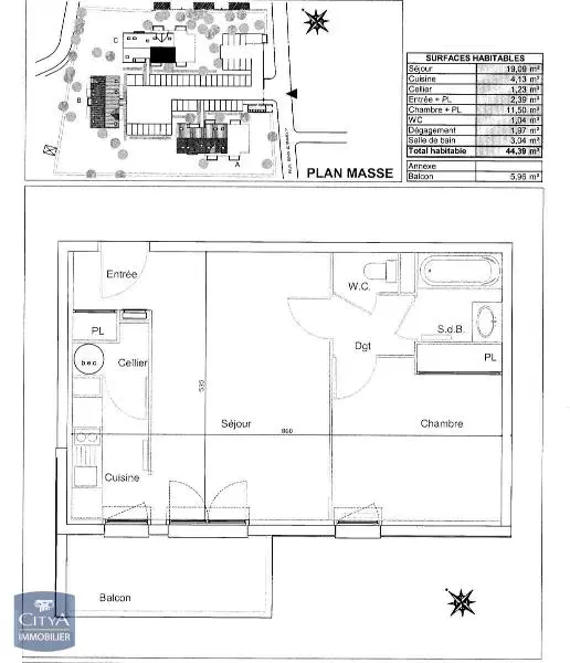 Photo 8 Appartement 2 pièces 44.39m²