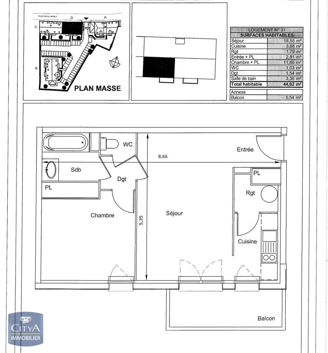 Photo 7 Appartement 2 pièces 44.62m²