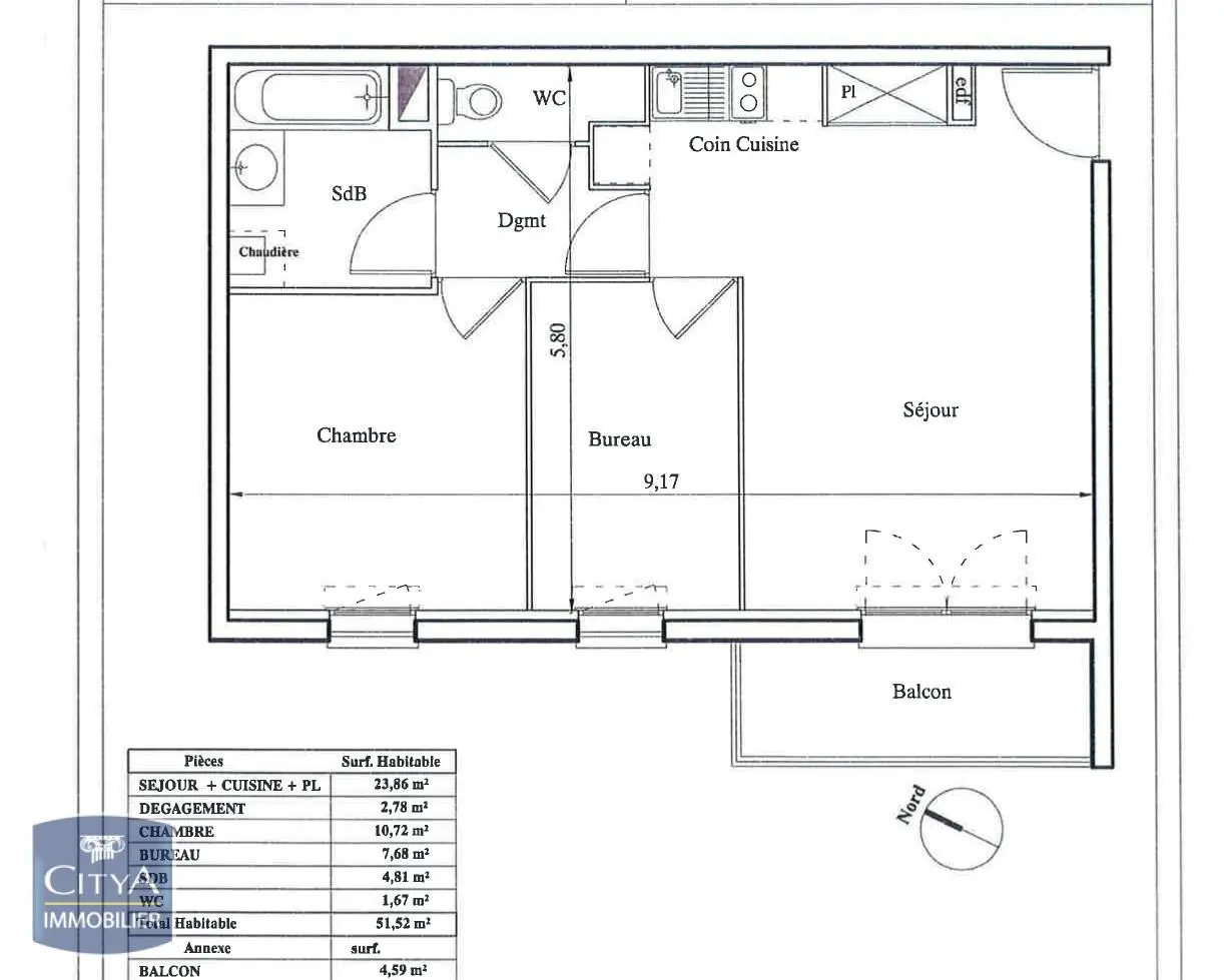 Photo 7 Appartement 2 pièces 51.52m²