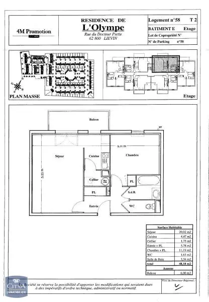 Photo 1 Appartement 2 pièces 48.18m²