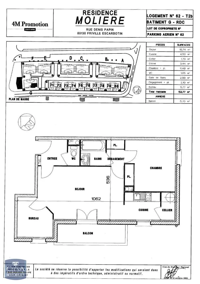Photo 2 Appartement 2 pièces 52.77m²