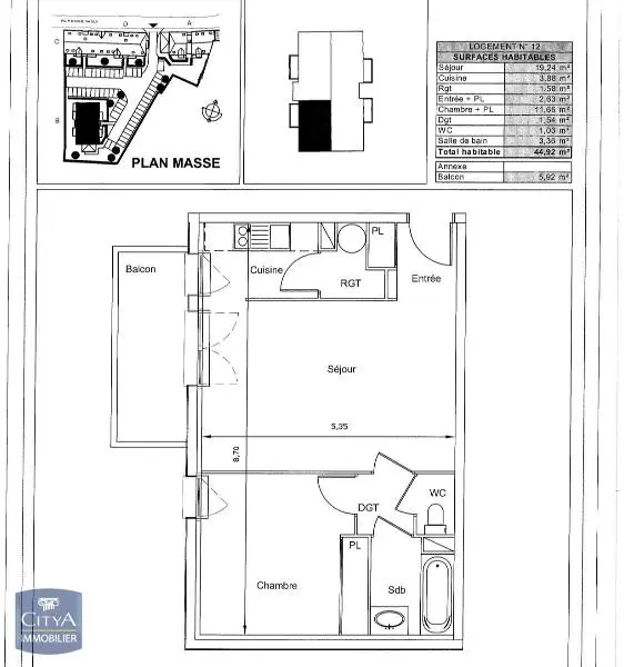 Photo 5 Appartement 2 pièces 44.92m²