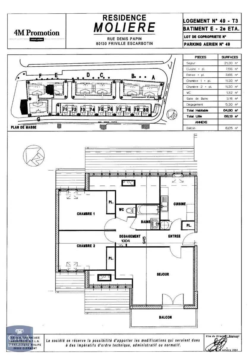 Photo 1 Appartement 3 pièces 64.9m²