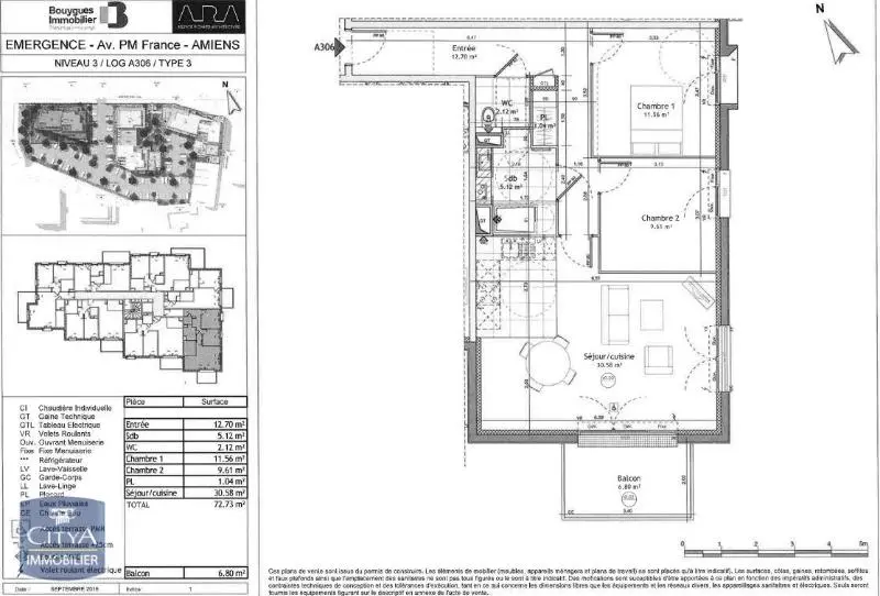 Photo 6 Appartement 3 pièces 72.73m²