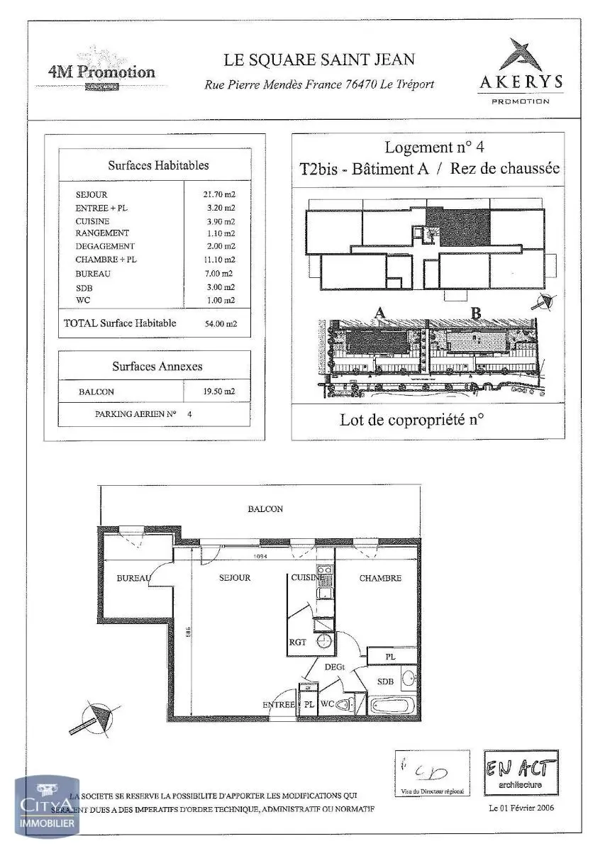 Photo 2 Appartement 2 pièces 54m²