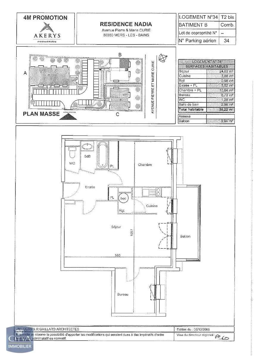 Photo 2 Appartement 2 pièces 56m²